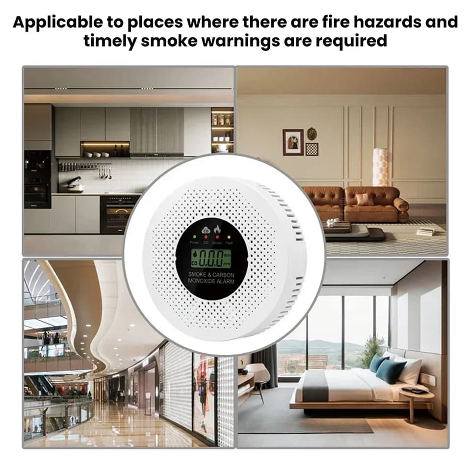 2-in-1 Carbon Monoxide Detector | Smart Home & High Sensitivity | Sound & Flash Alarm - Thumbnail 7