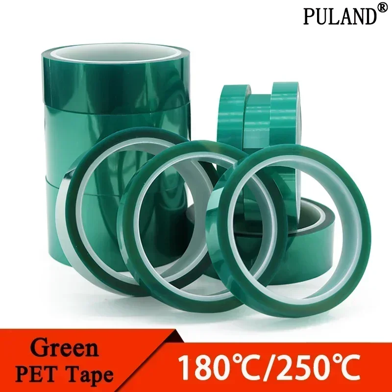 Green PET Tape | High Temp Solder Masking | PCB, Powder Coating - Thumbnail 2