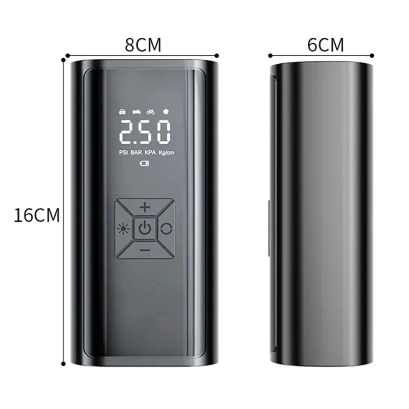 Portable Tyre Inflator 150psi | Wireless Electric Air Pump | Car, Bike, Motorbike - Thumbnail 7