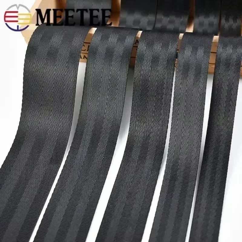 Black Nylon Elastic Webbing for Upholstery | 20-75mm Width | Heavy Duty Strap - Thumbnail 6