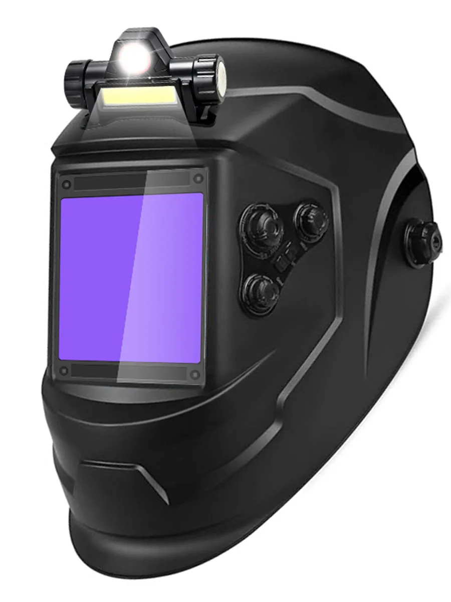 Large View Auto Darkening Welding Helmet with wide shade range 4-9/9-13 for TIG MIG and ARC welding, cutting, and grinding.