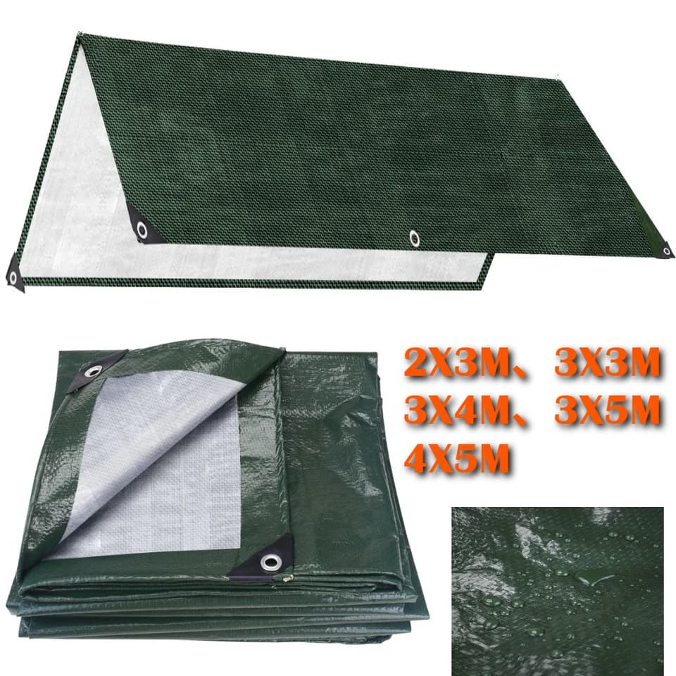 Heavy Duty Tarpaulin | Waterproof Ground Sheet with Aluminium Eyelets | Outdoor Furniture & Caravan Cover - Thumbnail 2
