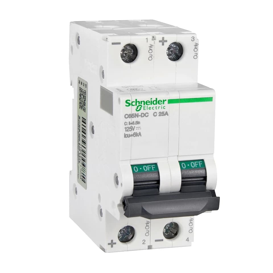 Schneider Electric Multi 9 C65N-DC Miniature Circuit Breaker | 2P DC 1A-63A | Electrical Safety - Thumbnail 3