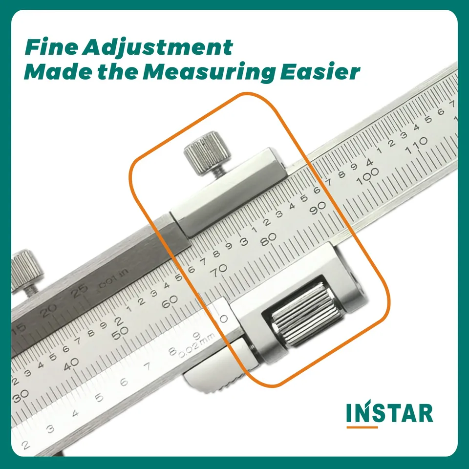 INSTAR Vernier Caliper | Stainless Steel DIN Standard | Fine Adjustment - Thumbnail 4