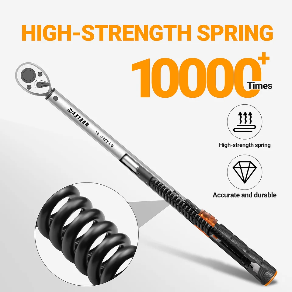 Waxtron Torque Wrench | 1-220Nm ±3% Accuracy | 1/4", 3/8", 1/2" Drive - Thumbnail 5
