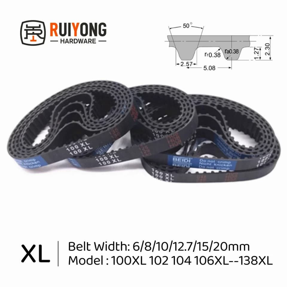 XL Timing Belt | High Torque Rubber | 6-20mm Width, 100XL-138XL - Thumbnail 3