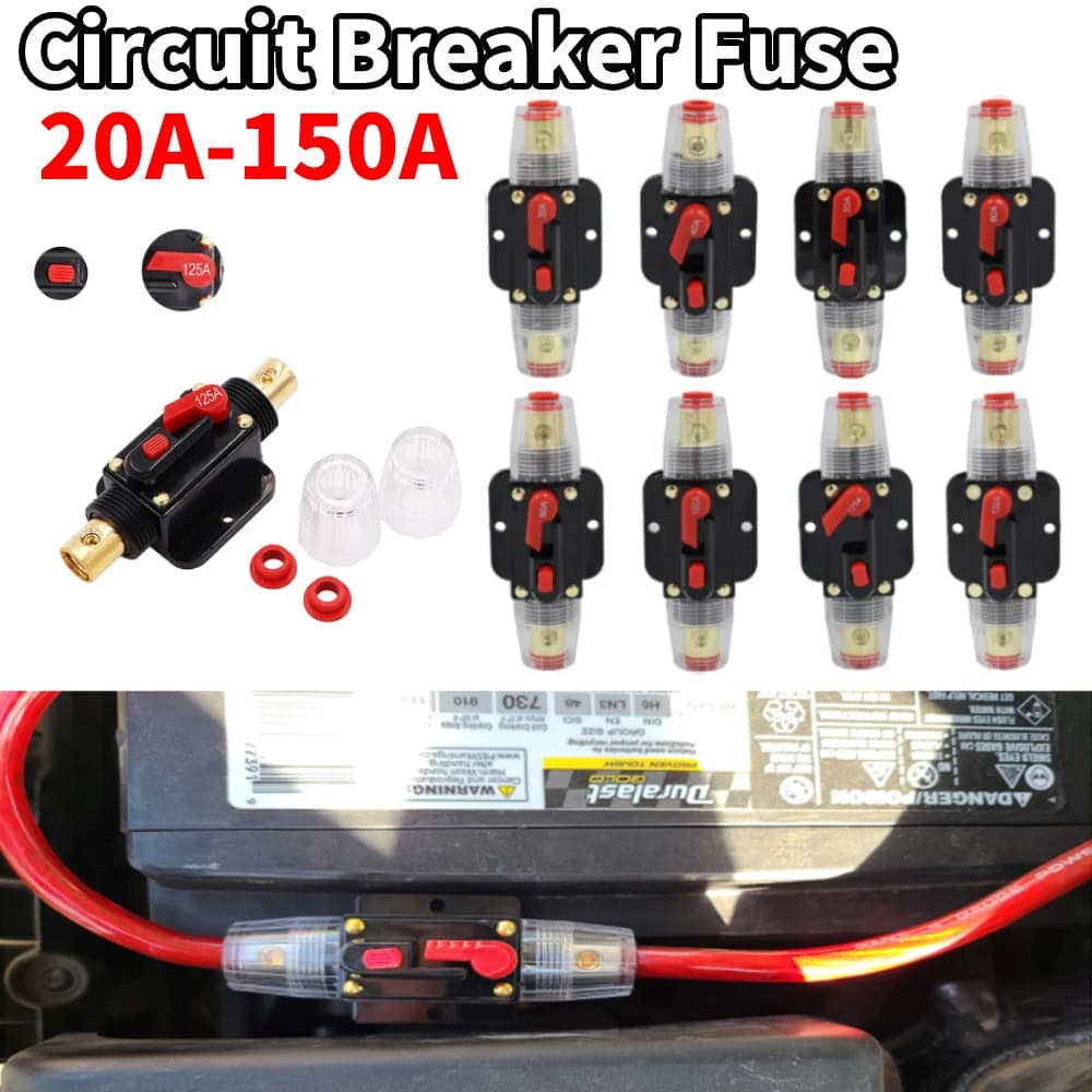 Heavy-Duty DC Circuit Breaker | 12V-48V Resettable Fuse | 30A-100A Overload Protection - Thumbnail 2