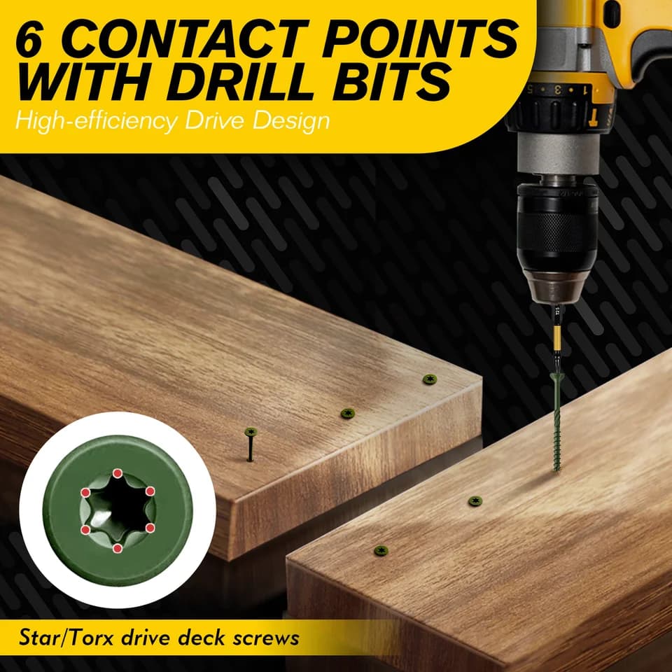 Screws 200pc | #8 x 1-1/2 T25 Star Drive | Brown Rust Resistant - Thumbnail 5