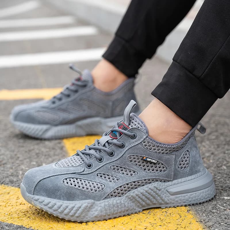 Work Summer Shoes | Steel Toe Lightweight Safety | Breathable Mesh Trainers - Thumbnail 3