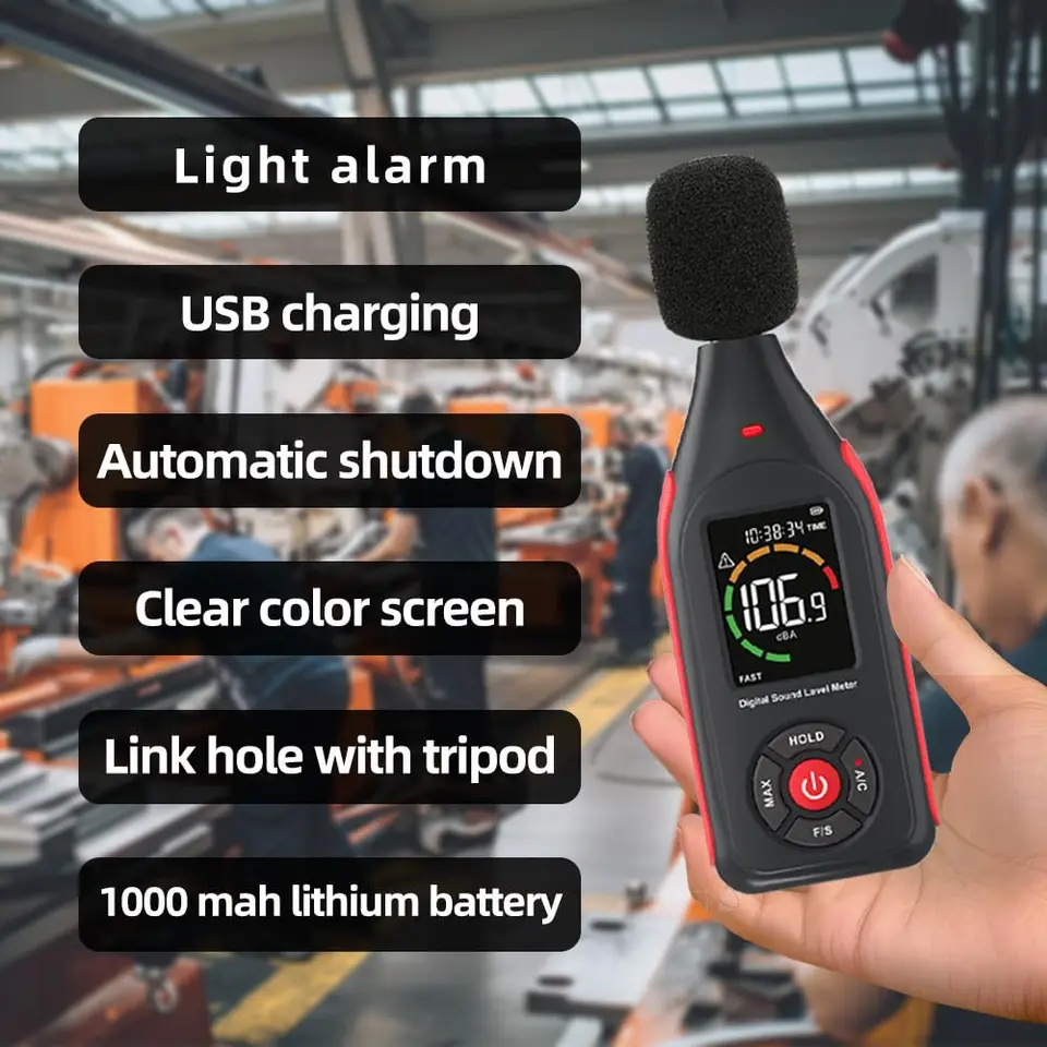 Decibel Meter | 30-130dB A/C Weighting | Data Analyzable Noise Tester - Thumbnail 3