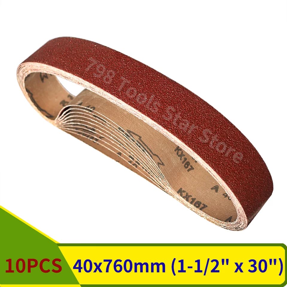 40x760mm Sanding Belts | For Angle Grinder Attachment | 40-1000 Grit Pack - Thumbnail 3