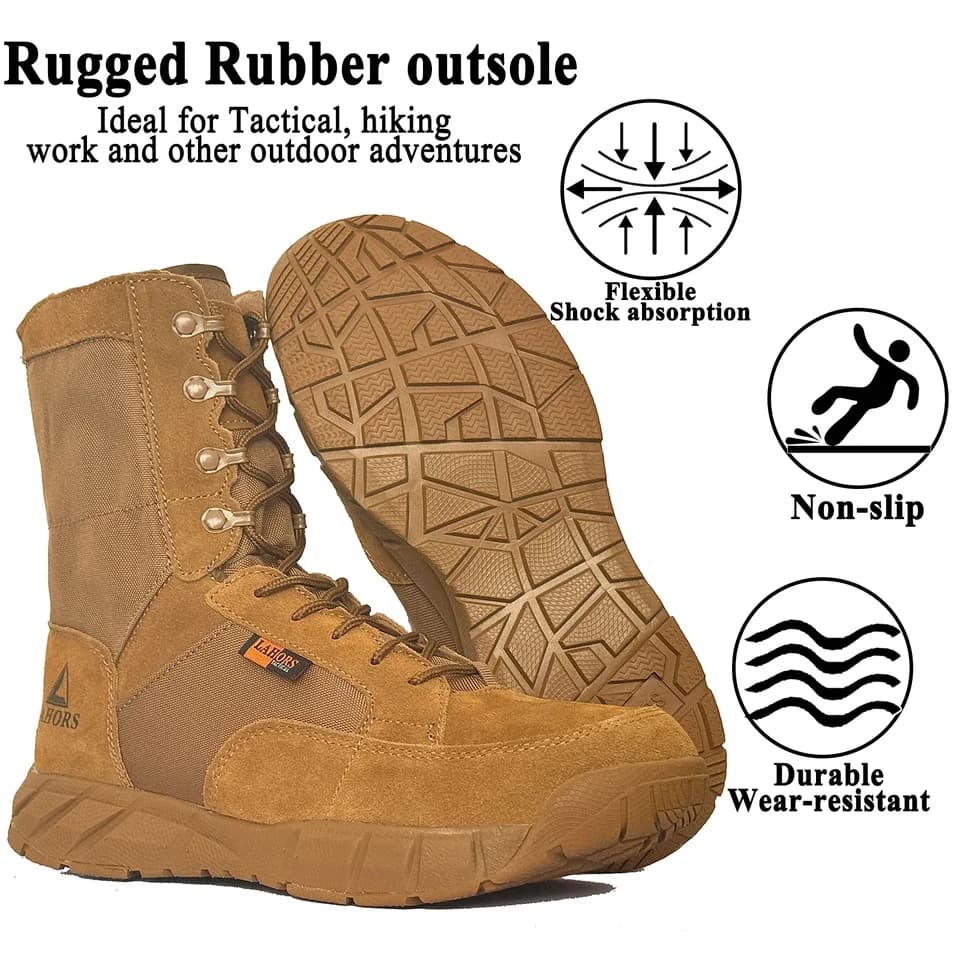 LAHORS® Waterproof Steel Toe Cap Boots | Lightweight Tactical | Outdoor Hiking & Training - Thumbnail 6