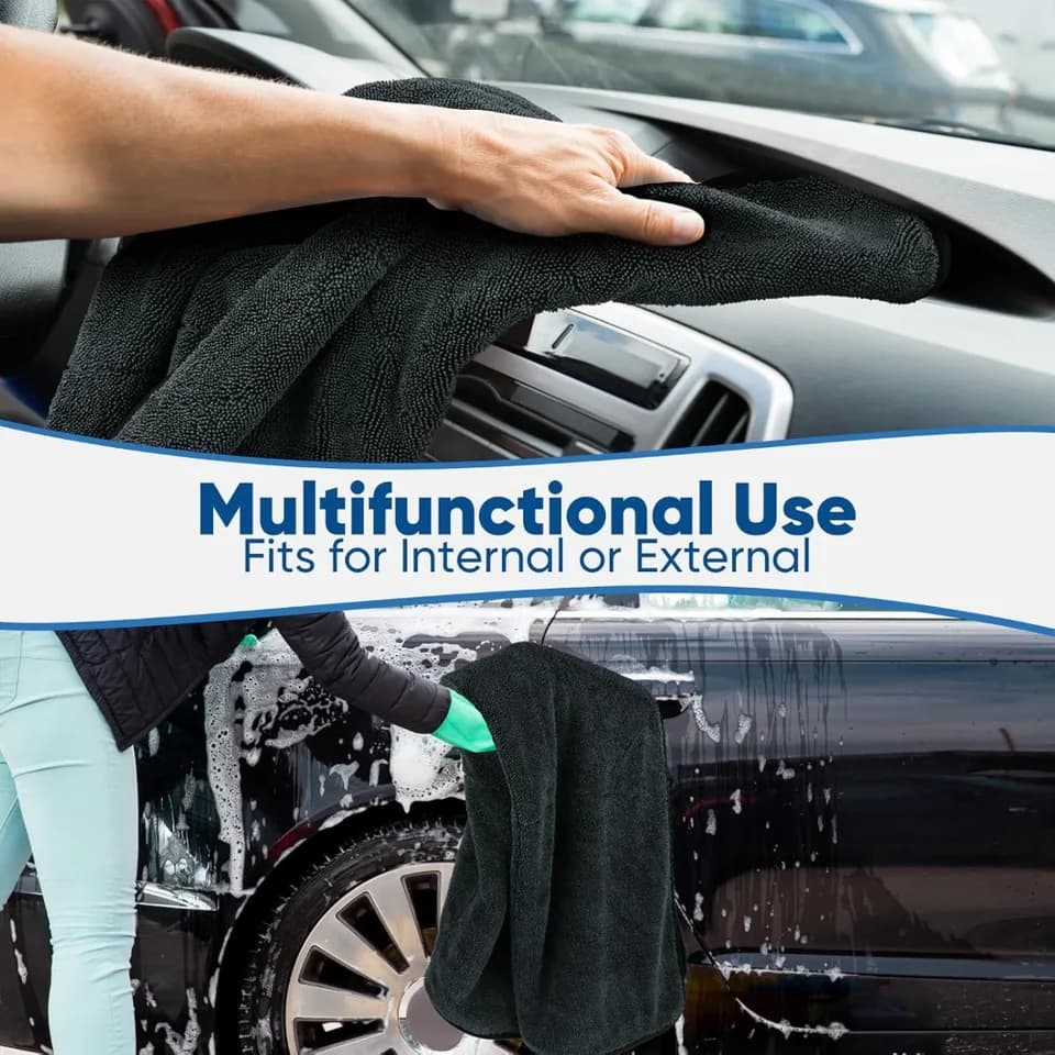 Microfiber Cloths | Ultra-Absorbent Drying & Cleaning | For Auto & Glass - Thumbnail 4