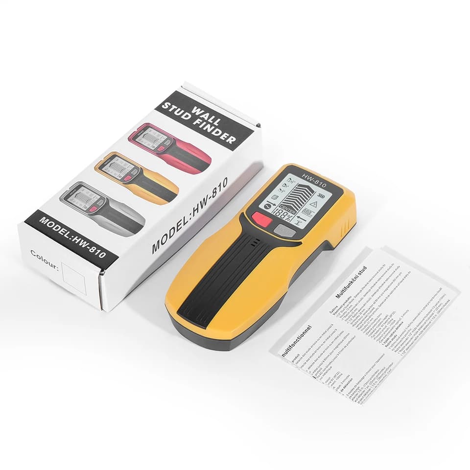 6-in-1 LCD Stud Finder | Live Cable & Metal Detection | Wall Scanner Depth Measurement - Thumbnail 7