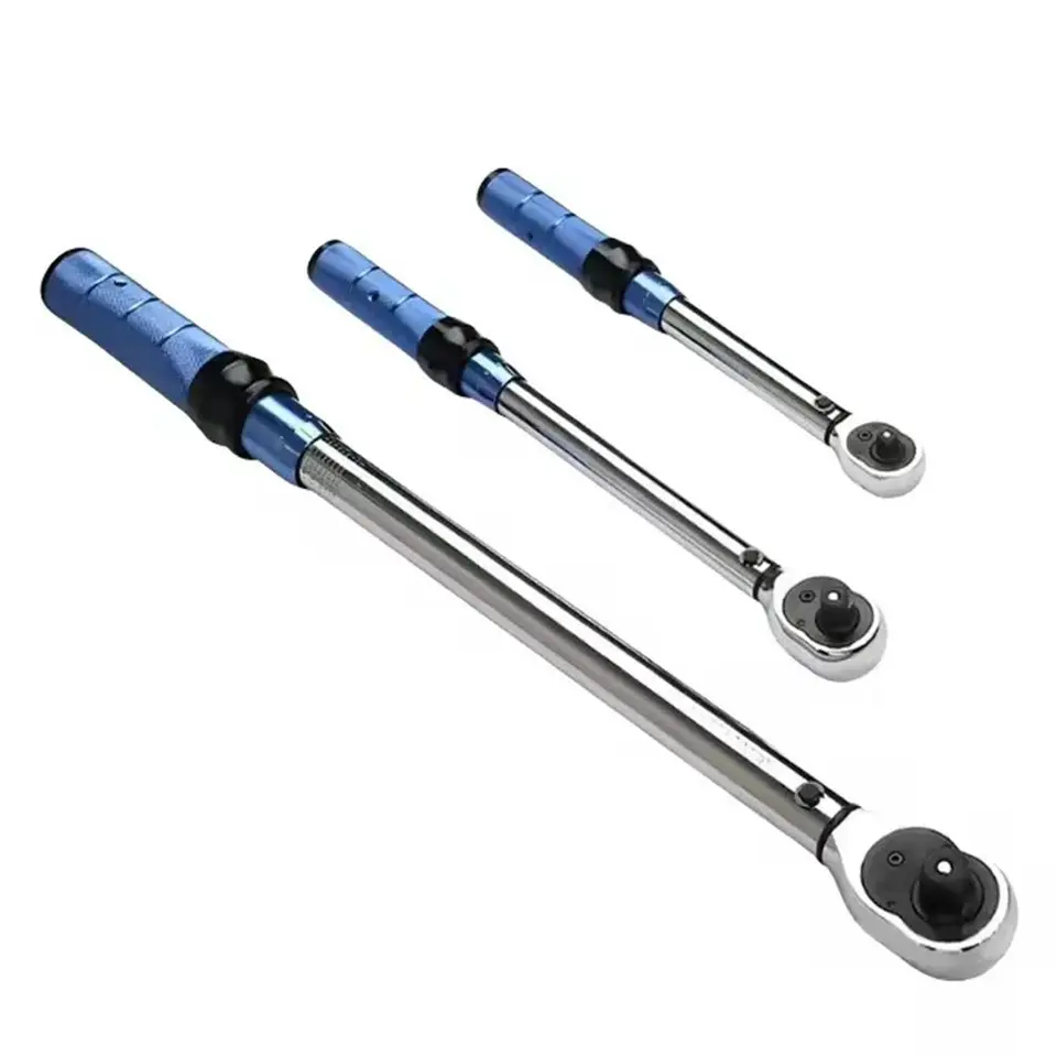 Torque wrench set: three different sized torque wrenches on a white background.
