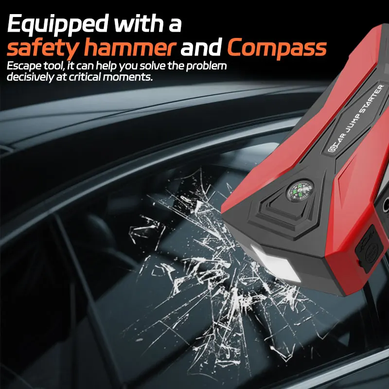 Portable Jump Starter | Air Compressor & Power Bank | Emergency Engine Start - Thumbnail 3