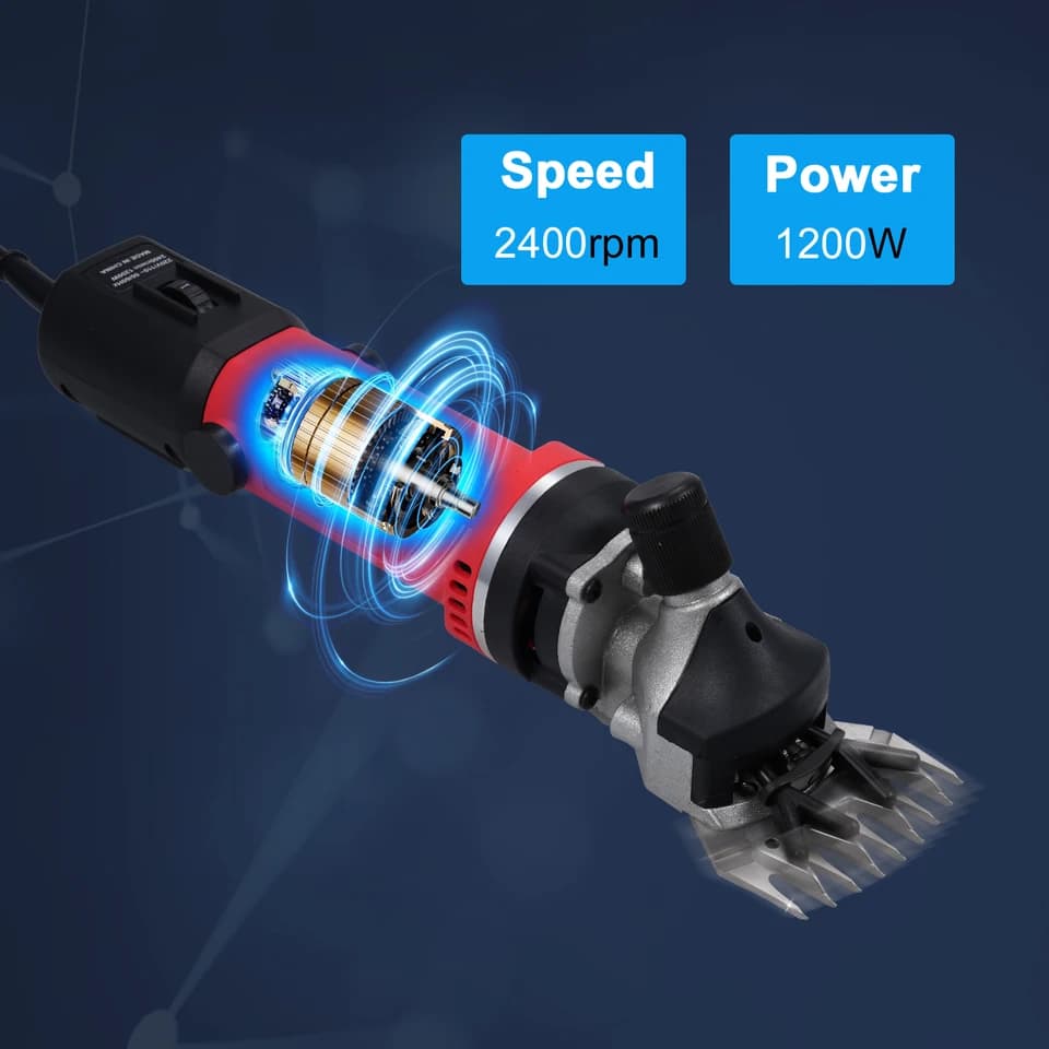 Sheep Shears | 1450W 6-Speed Motor | Heavy Duty Farm Clippers - Thumbnail 6