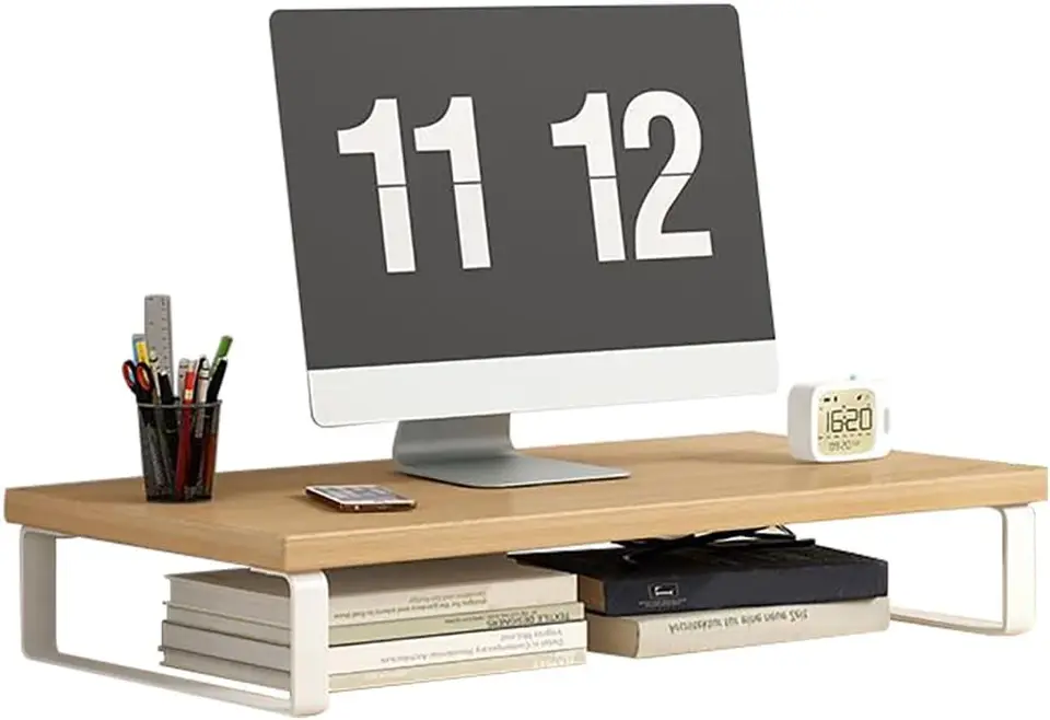 Monitor Stand | Ergonomic Desk Riser | Sturdy Desktop Organiser Shelf - Thumbnail 6