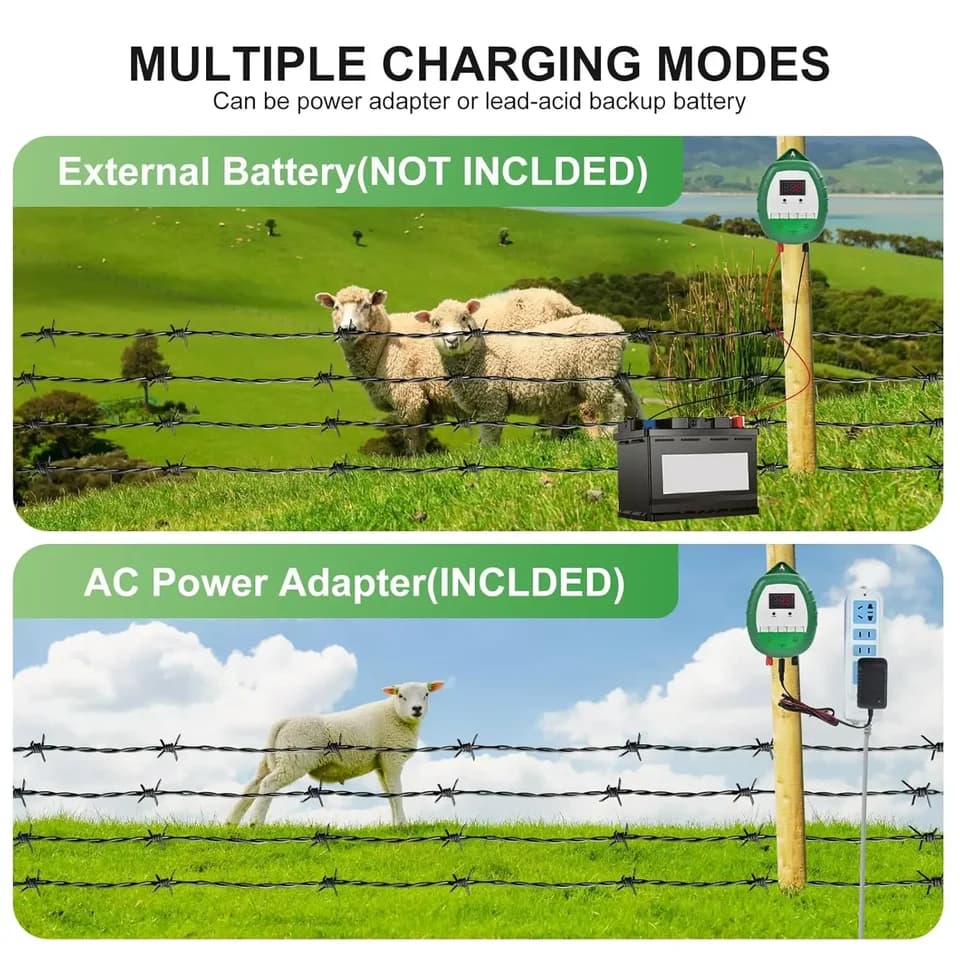 Fence Energiser 10km | High-Voltage Pulse Controller | EU Charger - Thumbnail 5