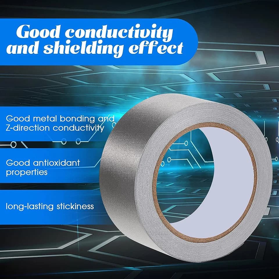 Conductive Fabric Tape | EMI Shielding & RF Blocking | 20M - Thumbnail 4