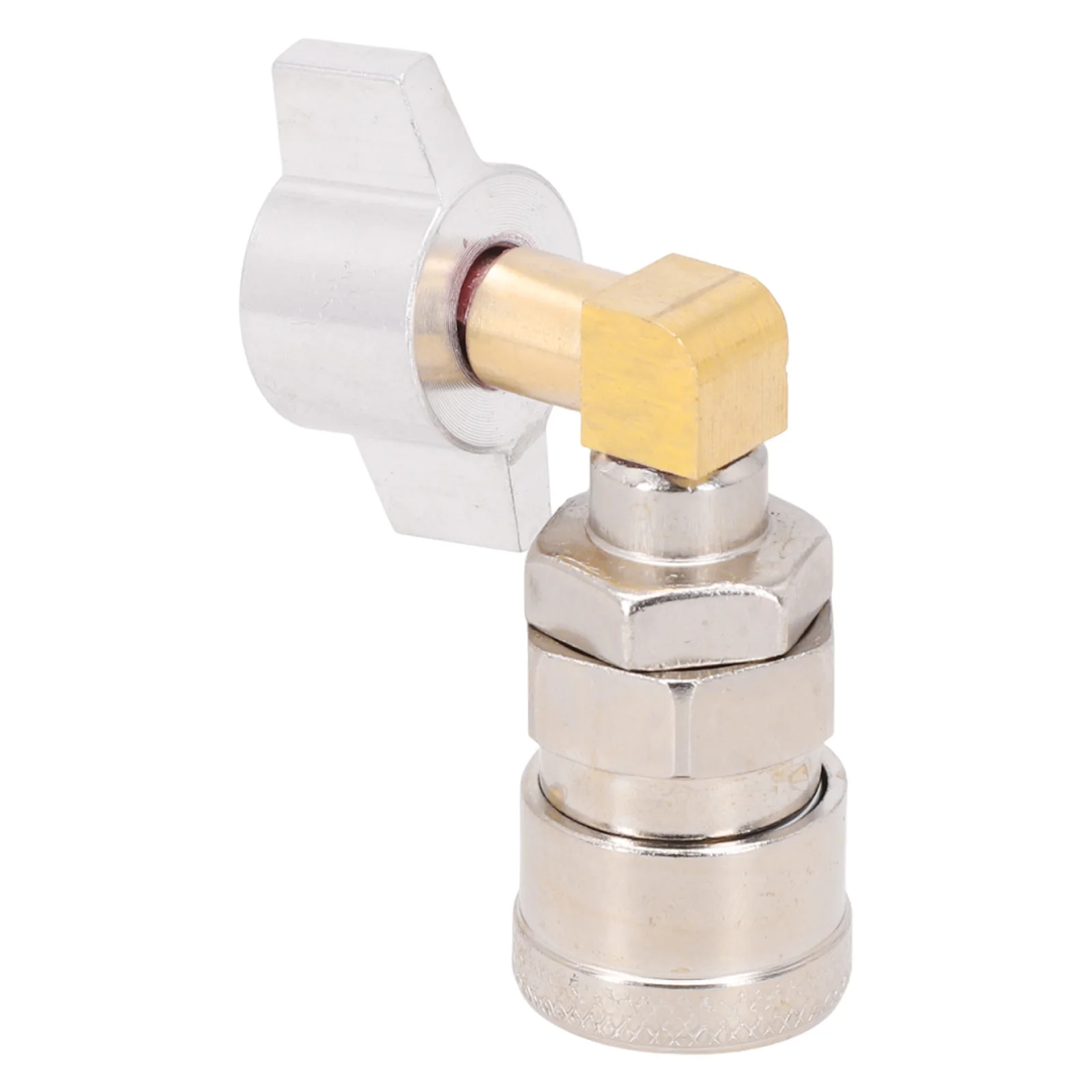 Straight elbow pneumatic connector for fast dust blower hose attachment, featuring integrated quick-release coupling for compressor air lines.