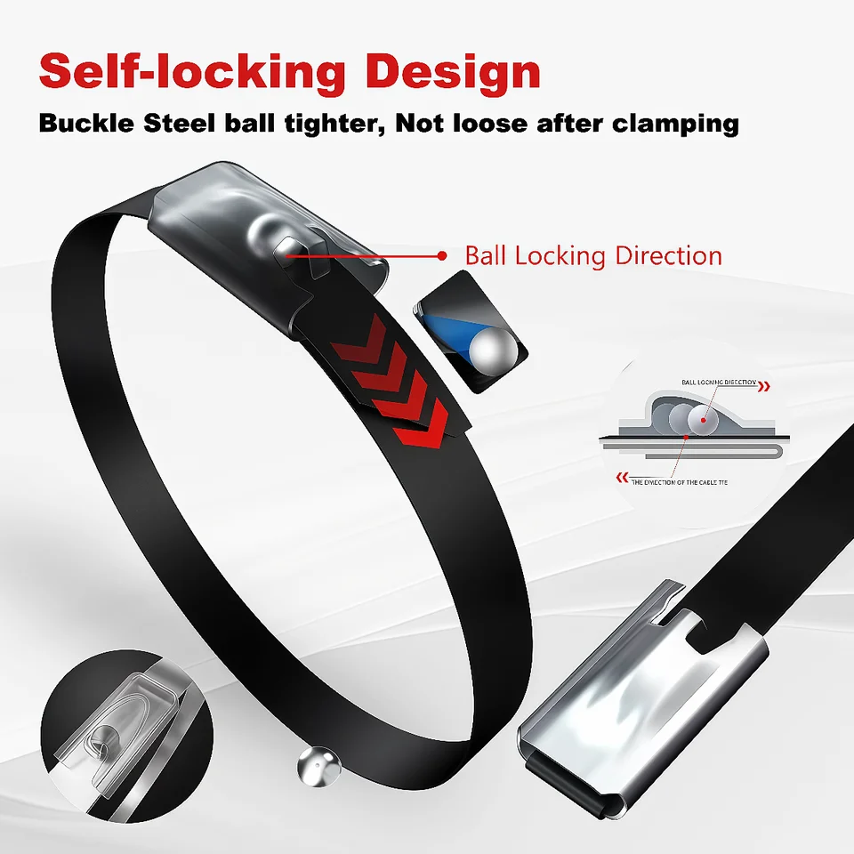 Cavity Wall Ties | Heavy Duty 304 Stainless Steel | Self-Locking Metal Cable Ties - Thumbnail 5