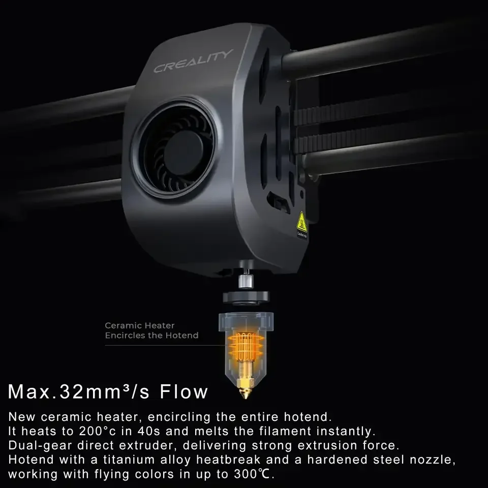 Creality K1 Max 3D Printer | 600mm/s Speed | 300x300x300mm Build - Thumbnail 5