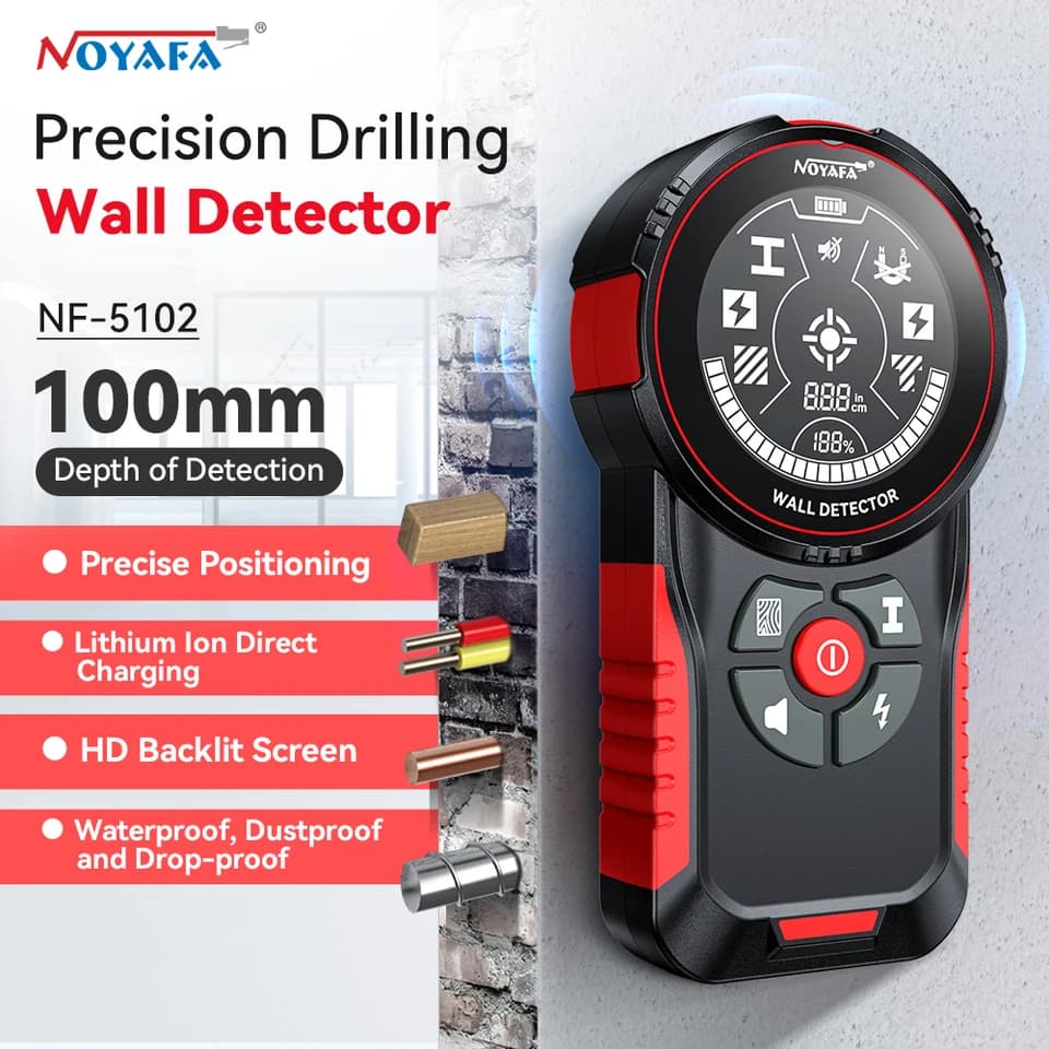 NOYAFA NF-5102 Stud Finder | LCD Display Metal Detector | Wood & Live Wire Tester - Thumbnail 3