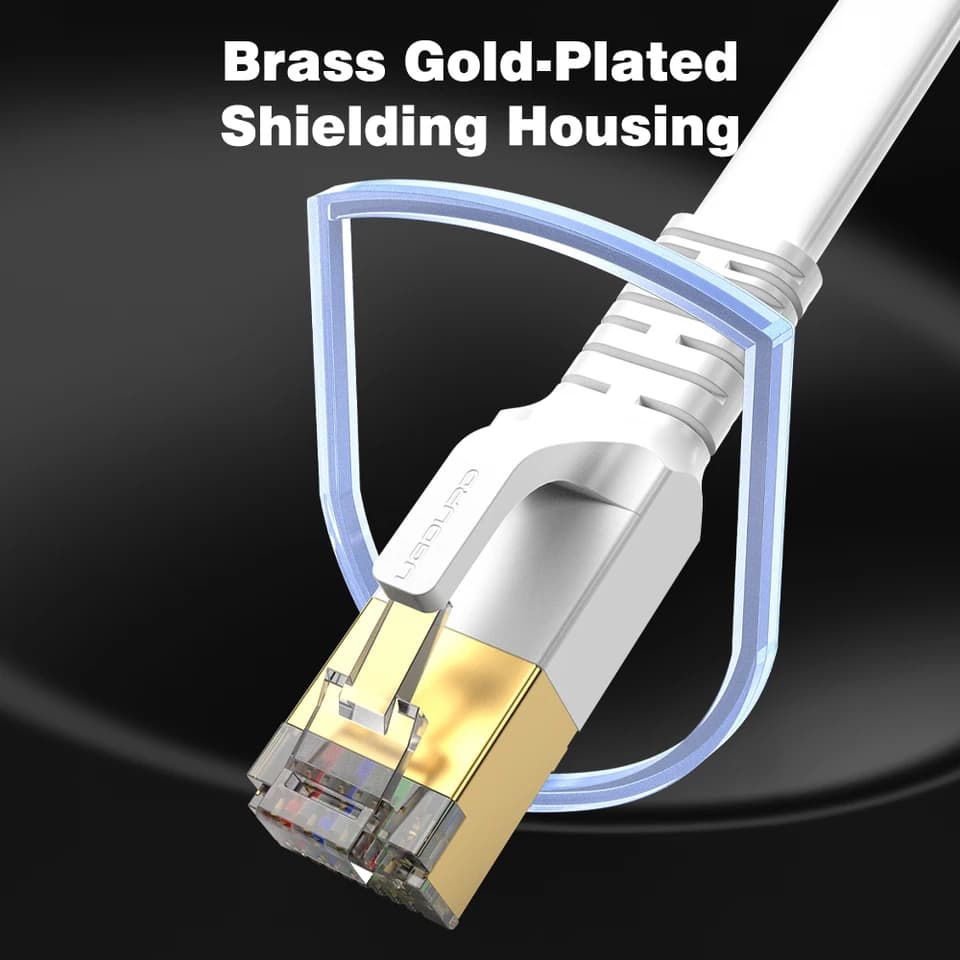 Cat8 Ethernet Cable | Flat 40Gbps Shielded LAN | Pure Copper High-Speed Internet - Thumbnail 4
