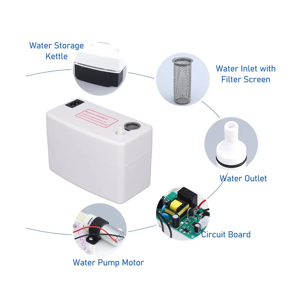 Condensate Pump 24L/h | Automatic AC Drain Pump | 200mL Storage Box - Thumbnail 3