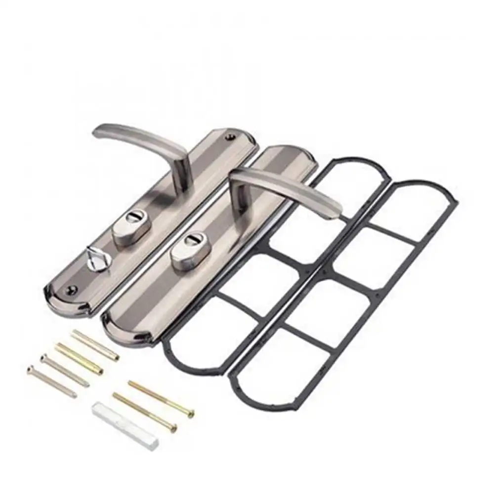 Door Handle Entry Lever | Stainless Steel Lock Panel | 1 Pair for Entry Door - Thumbnail 2