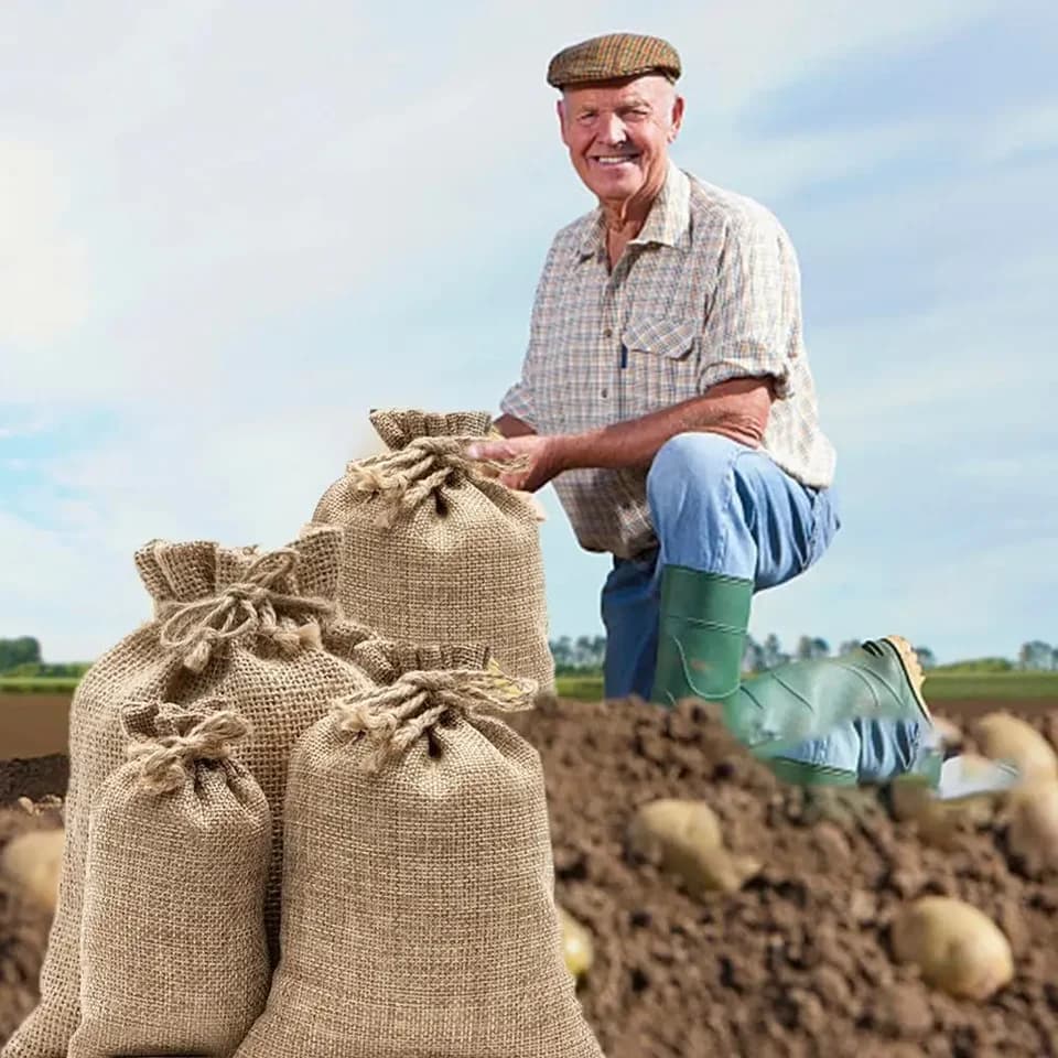 Woven Rubble Sack | Heavy Duty Jute Bag | Large 50kg Capacity - Thumbnail 4