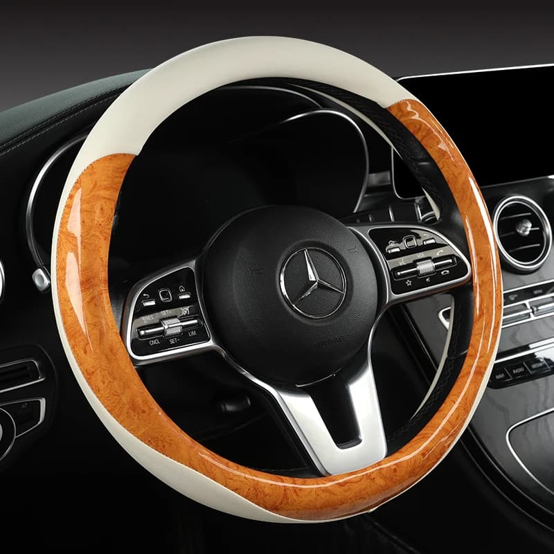 Leather Steering Wheel Covers | Secure Grip | Type O & D 38cm - Thumbnail 2