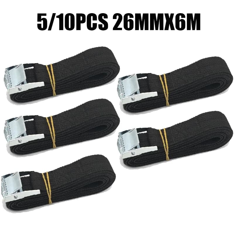 Tie-Down Straps | 6M Length | For Car & Motorcycle Cargo - Thumbnail 3