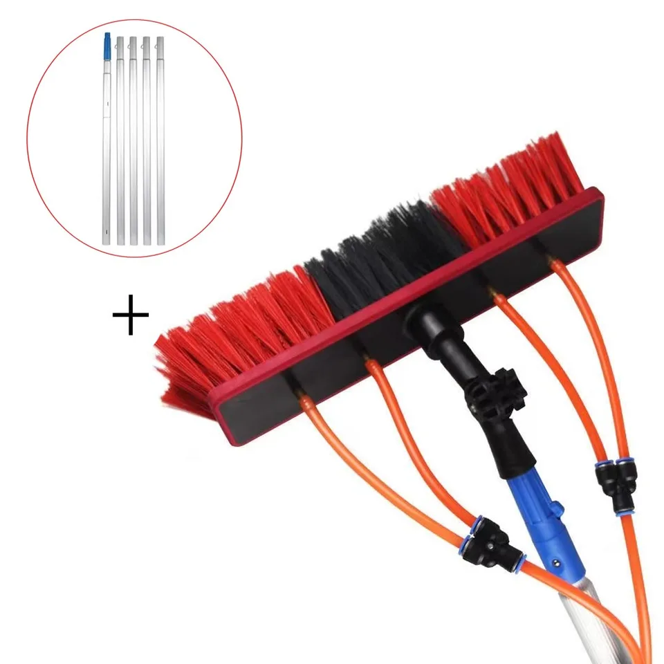 Window Cleaning Pole Telescopic | 5m High Reach | Solar Panel Washing Brush - Thumbnail 7