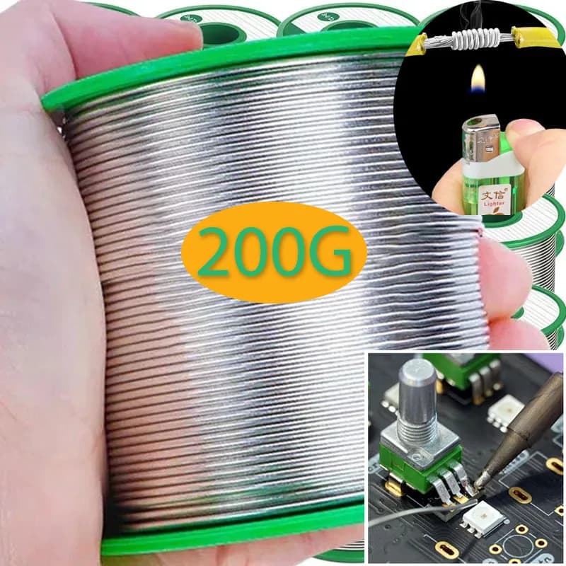 Universal Soldering Wire Tin Wire Tin Melt Rosin Core Solder Soldering Wire Low Temp Silver Welding Rod Wire Iron Metal Weld Bar - Thumbnail 2