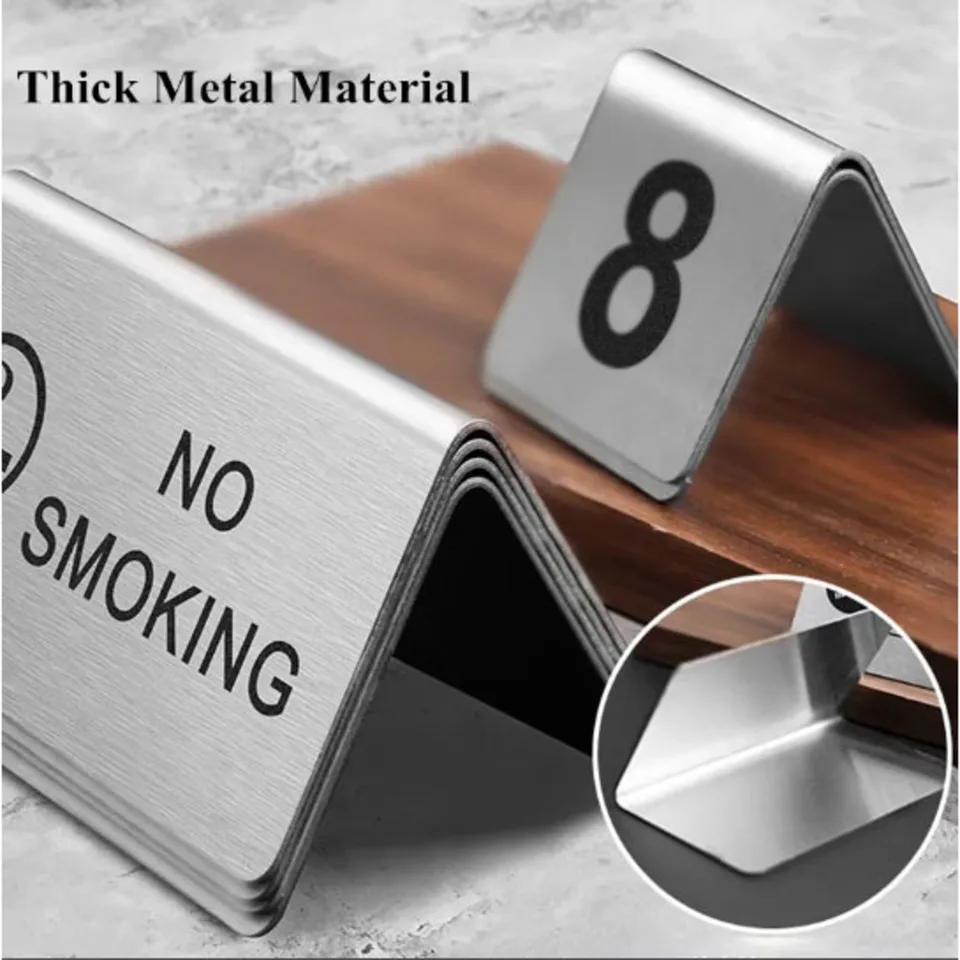 No Smoking Sign | 10-Pack Tent Style | For Restaurant & Business Seating - Thumbnail 4