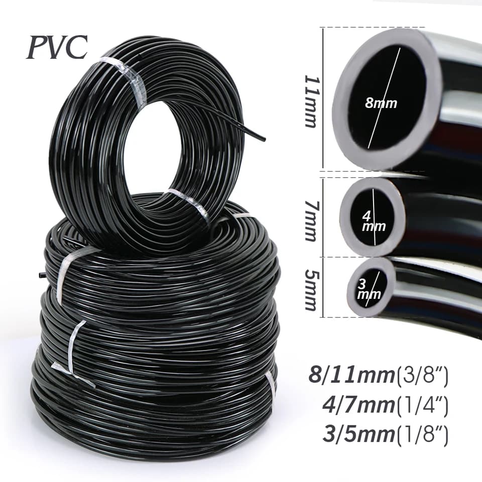 Garden Hose 4/7mm Micro Drip Irrigation Tube | 10/20/40m PVC Pipe | Agriculture Mist Spray - Thumbnail 2