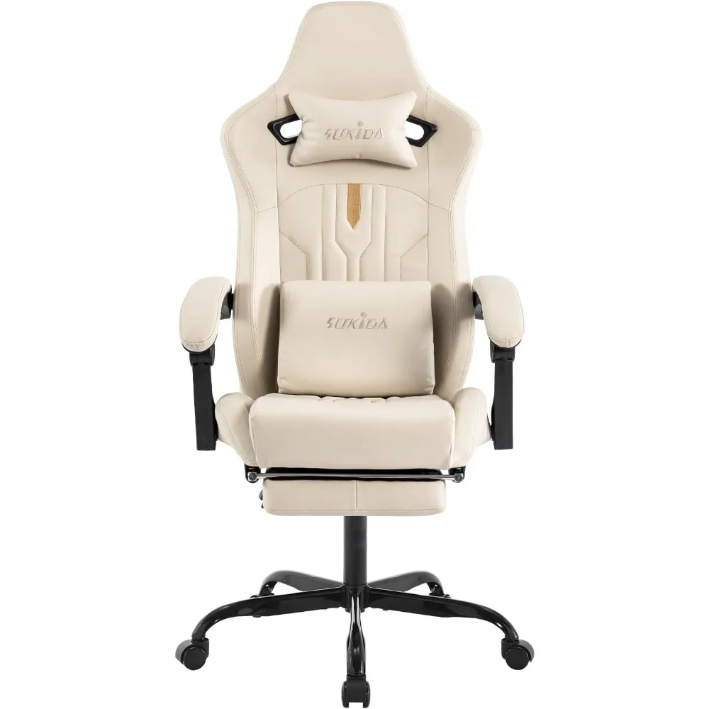 Gaming Chair | Adjustable Rocker Recliner with Lumbar Cushion | Premium Video Gaming Experience - Thumbnail 6