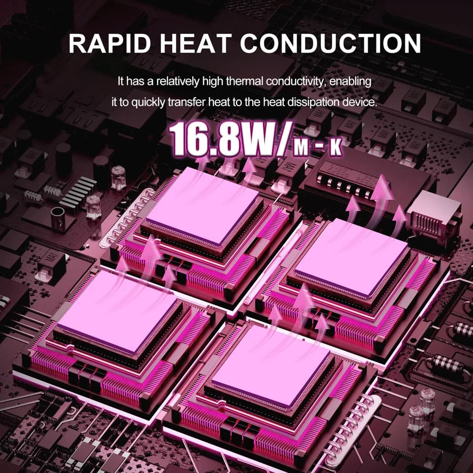 Maxtor Thermal Base Layer 16.8W/mk | CPU/GPU Heat Dissipation Pad | Motherboard Cooling - Thumbnail 5