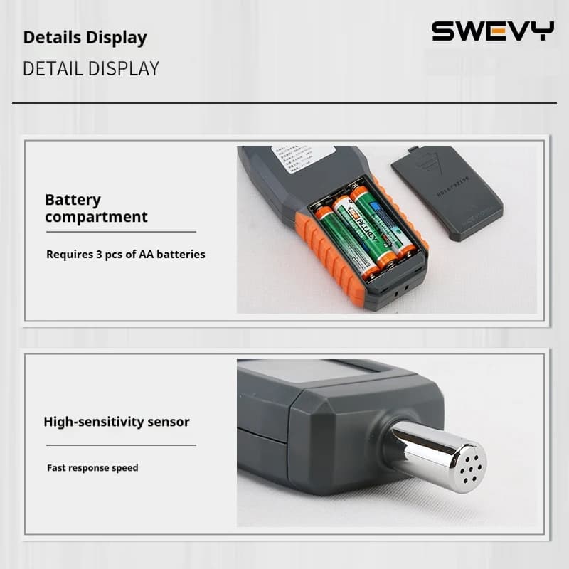 SWEVY Decibel Meter | 30-130dB Portable Sound Tester | Colour Screen - Thumbnail 5