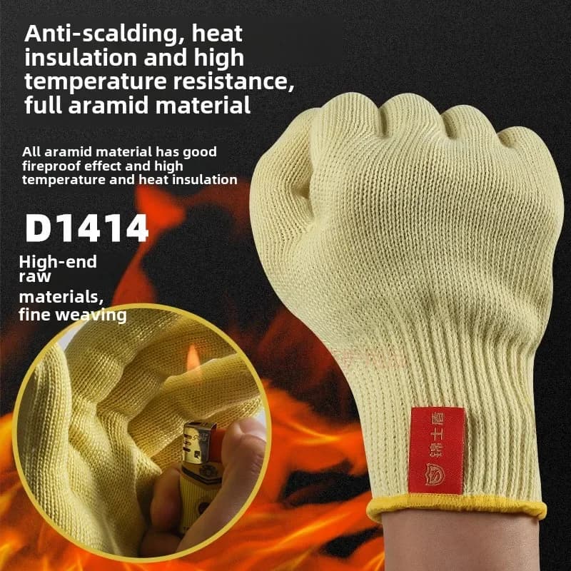 Heat Resistant Gloves | 300-500°C Cut & Wear Resistant | Kevlar Fibre - Thumbnail 3