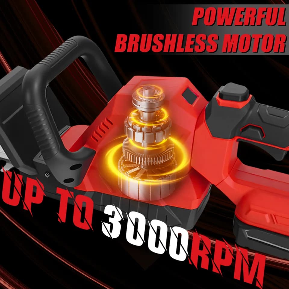 Brushless Hedge Trimmer | 3000RPM Cordless | For Milwaukee 18V Battery - Thumbnail 4