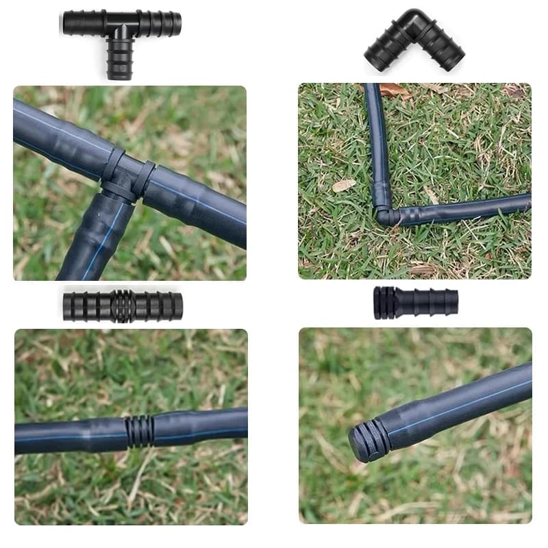 PE Pipe Fittings Kit 16/20/25mm | Straight Flexible Pan Connector | Drip Irrigation & Water Pipe - Thumbnail 5