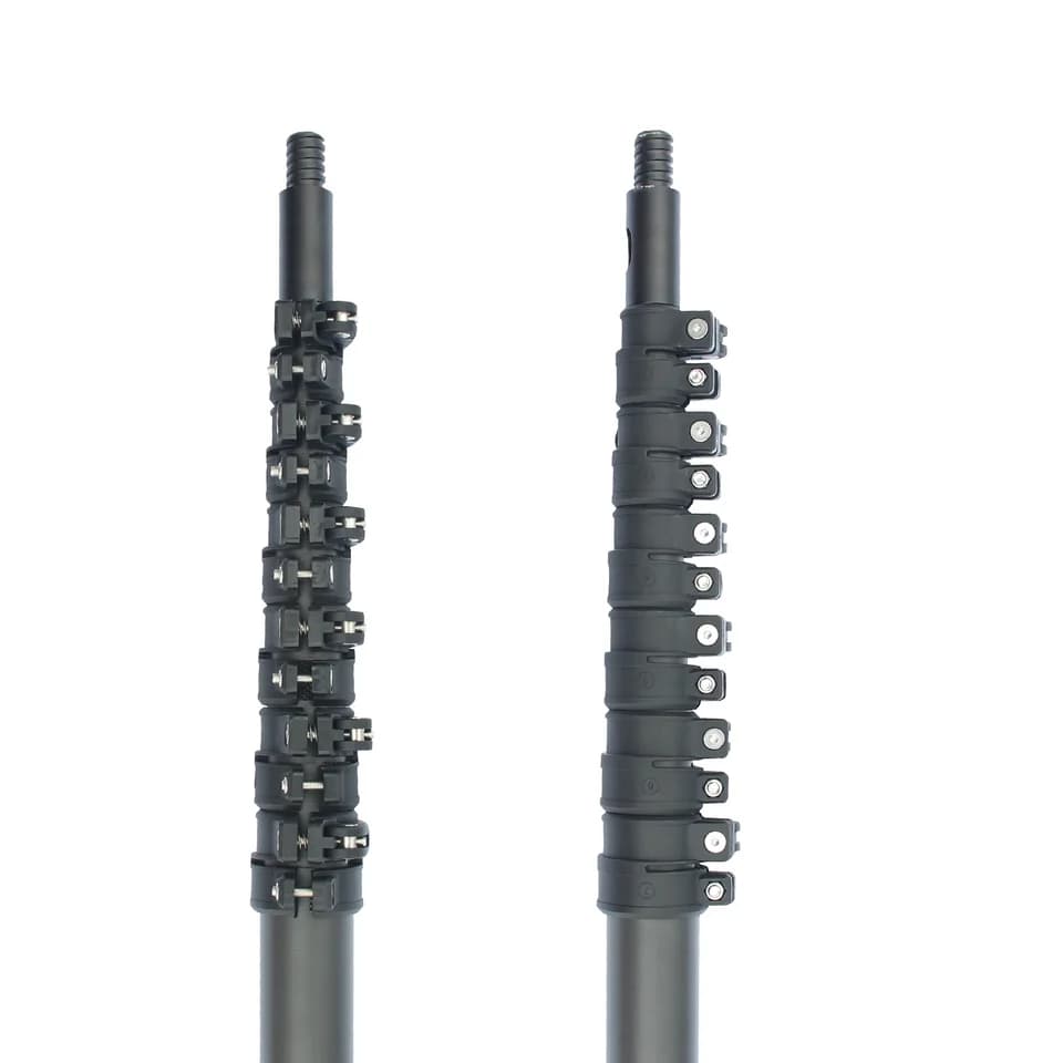Long Reach Window Cleaning Kit | Carbon Fibre Telescopic Pole 10-12m | High Reach Support Handle - Thumbnail 3