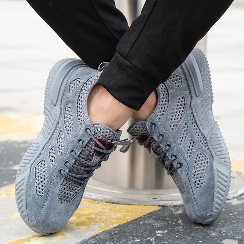Work Summer Shoes | Steel Toe Lightweight Safety | Breathable Mesh Trainers - Thumbnail 6