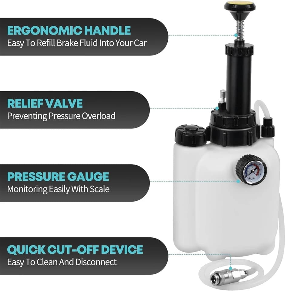 Bleeder Kit | 3L Manual Vacuum Pump | Professional Brake Fluid Flush - Thumbnail 2