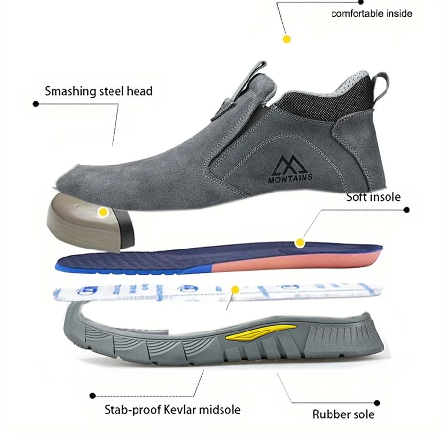 Steel Toe Cap Safety Boots | Welding Workwear | Anti-Smash & Stab-Resistant - Thumbnail 4
