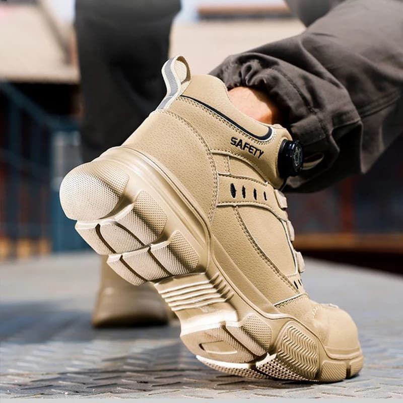 Steel Toe Safety Boots Men | Waterproof Puncture-Proof | Lightweight Industrial Rotary Buckle - Thumbnail 7