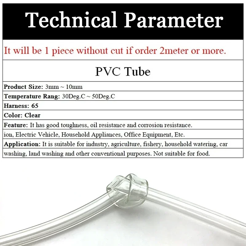 Washing Machine Hose | Clear PVC Tubing | 2-32mm ID Drain Pipe - Thumbnail 3